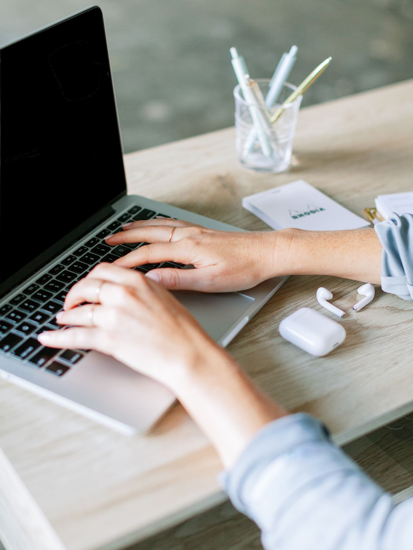 person writing seo content